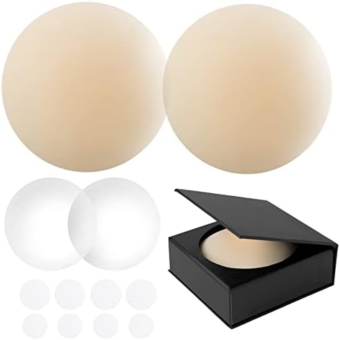 Tripetals Nipple Cover Nipple Pasties Silicone Nipple Covers for Women Reusable Breast Petals Creme - 1 Pairs