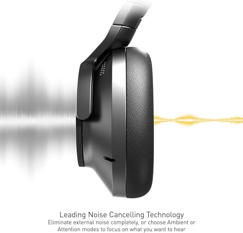 Image of Technics - Wireless Noise Cancelling Over-Ear Headphones with 2 Device Multipoint Connectivity - EAH-A800-K Black