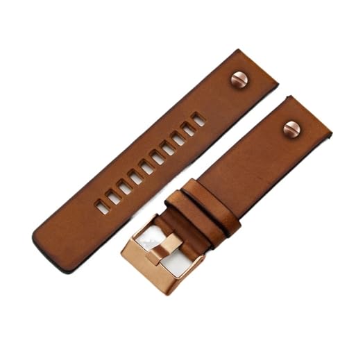 Bracelet cuir Diesel en vachette marron vintage pour montres hommes DZ4343 DZ7417