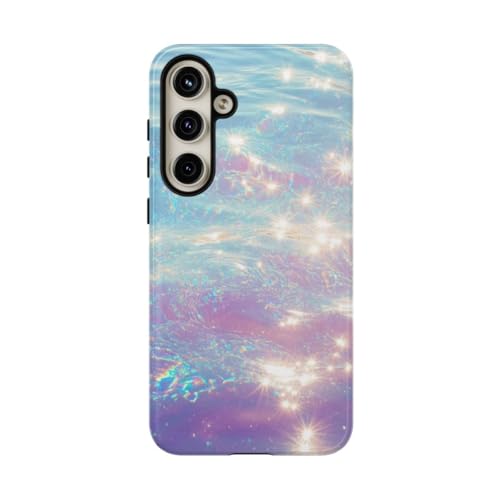 Coque Samsung S24 Plus design irisé à paillettes d'eau finition premium