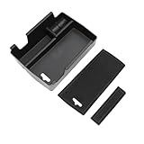 TUCKBOLD Mittelkonsole Armlehnen Organizer Ablage Für Jeep Compass Facelift/4xe PHEV/e Hybird/my2021/80th Anniversary 2021-2025 Kunststoff Schwarz