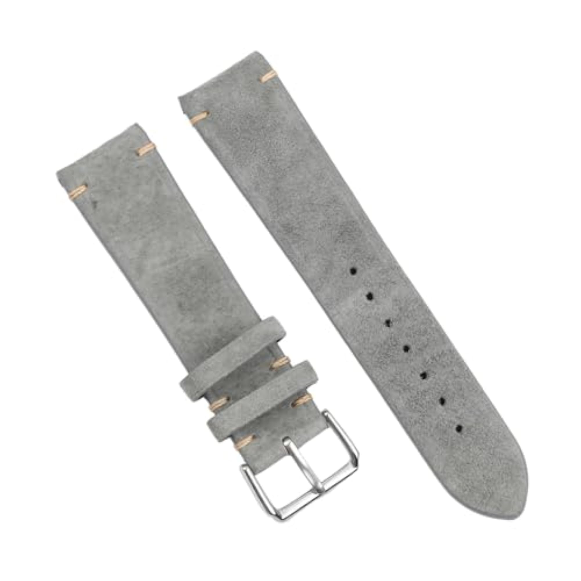 Stylish Wristwatch Replacement Strap, 24mm Grey
