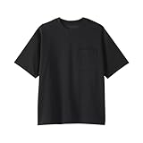 無印良品 紳士 涼感UVカットワイド半袖Tシャツ メンズ AB1O3A6S 黒 L