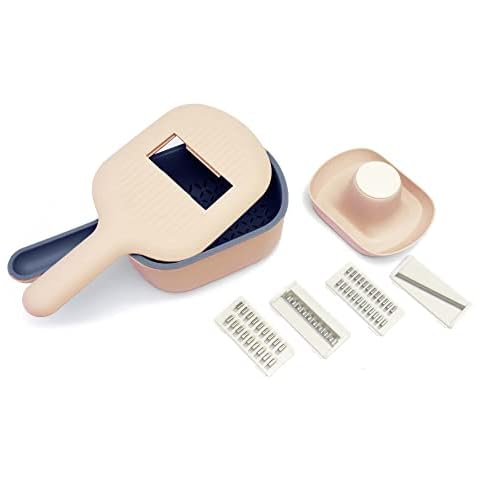 Ranji 5-in-1 Mandolin Vegetable Grater, 5 Attachments, Manual Slicer with Handle, Convenient and Easy to Clean, Vegetable Grater (Carrots, Tomatoes, Potatoes, Courgette, Cucumber etc.) Cover