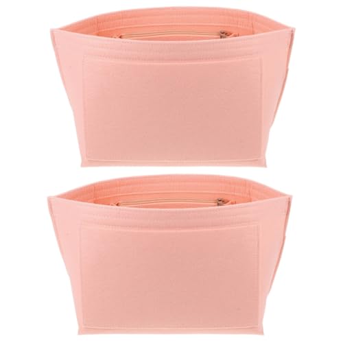 Healeved 2pcs Purse Organizer for Handbags Felt Bag Liner Insert Tote Bag Organizer 6 Pockets