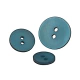  MYMERCERIE Bouton 2 Trous satiné Bleu Canaries - Taille 23mm