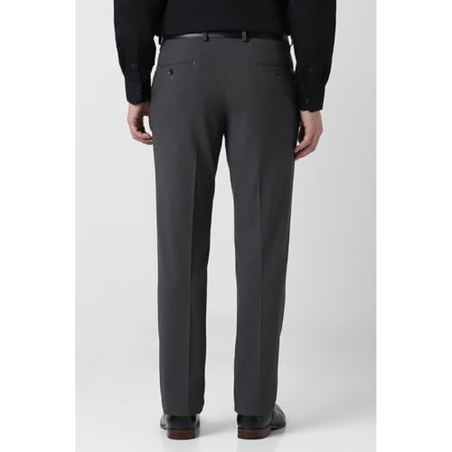 Image of Van Heusen Men Mid Rise Slim Fit Cotton Blend Workwear Trouser