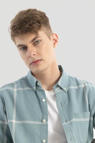 Image of SNITCH Aquamarine Checks Shirts