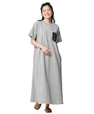 [クリフメイヤー] ワンピース やわらか ヘビー 天竺 デニム ポケット レディース MEDIUM グレー