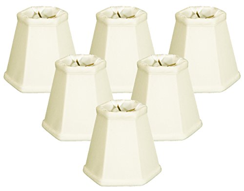 Royal Designs Round Empire Clip On Chandelier Lamp Shade, Green, 3" x 5" x 4.5", Set of 6