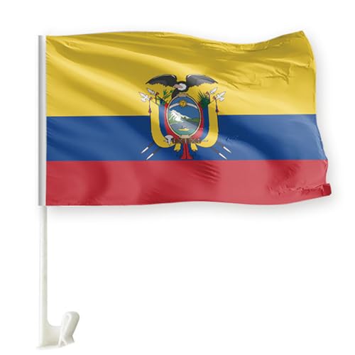 Bandera para ventana de coche de Ecuador, pack de 10 unidades para evitar quedarte sin stock 2