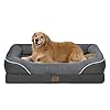 Washable Orthopedic Large Dog Bed – Removable Orthopedic Foam Dogs Beds with Bolsters Waterproof Large Dog Bed and Non-Slip Bottom Extra Large Dogs Beds Sofa