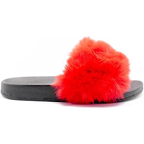 sole london Ladies Faux Fur Sliders Cover