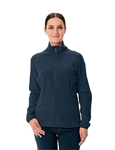 VAUDE Damen Rosemoor Fleecejacke, Zip-In-Funktion, angenehm warm und atmungsaktiv, dark sea, 40