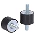 4Pcs M8 X 20mm Studs Rubber Vibration Isolator Mounts Shock Absorber Vibration Isolators with 30 x 30mm Rubber Mounts