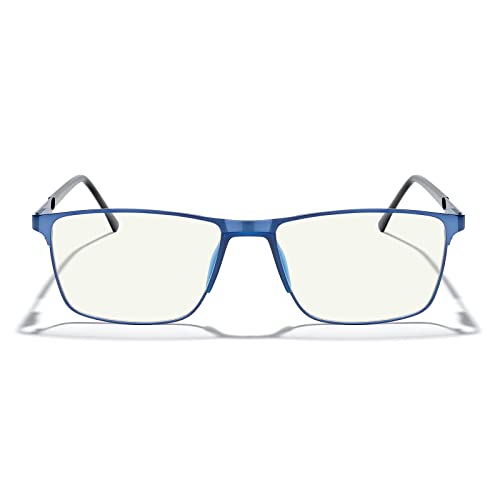 Image of MERRY'S Reading Glasses - Fashion Blue Light Blocking Glasses Metal Frame Spring Hinge Readers for Men Eyeglasses