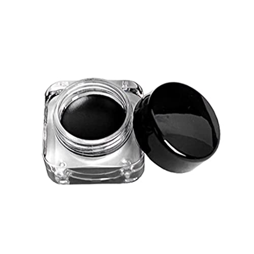 Eyeliner Pot, 1PC Waterproof Gel Eye Liner Makeup Drama Gel Eyeliner Black Eyeliner With Brush Beauty Cosmetic Last For All Day Long(Black,0.18oz./5g)
