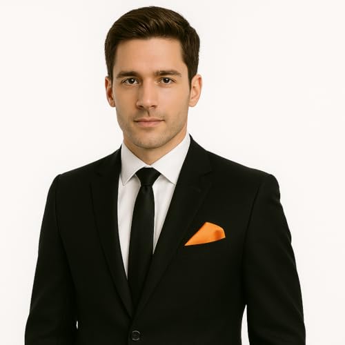 Image of LEONARDI Men's Solid Pocket Square | 30cm x 30cm | Smooth texture | Microfiber | Pack of 1 |