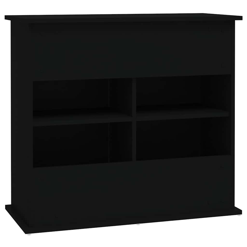 vidaXL Soporte para Acuario Madera de ingeniería Negro 81x36x73 cm, Mueble para pecera, Armario para Acuario, Soporte de Madera para pecera