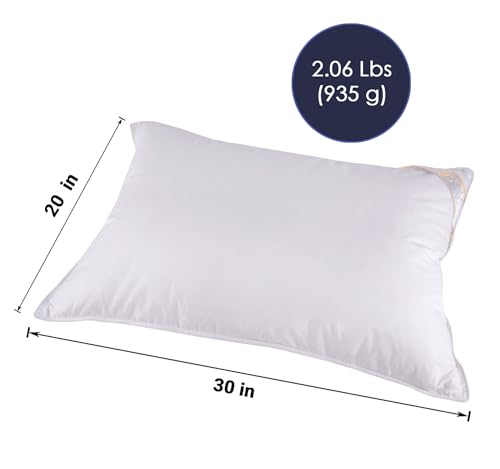 Almohada de lana natural con cubierta de algodón Queen miniatura 4