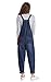 Soojun Women's Casual Baggy Denim Bib Overalls, Blue, Medium