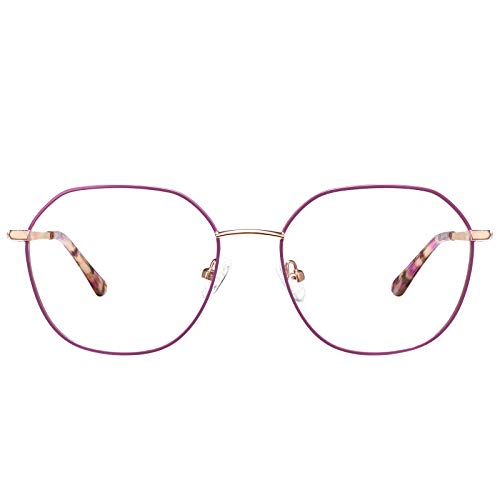 Image of CARFIA Nerd Costume Glasses for Halloween Cosplay Non-Prescription Clear Lens Prop Women Blue Light Blocking Glasses
