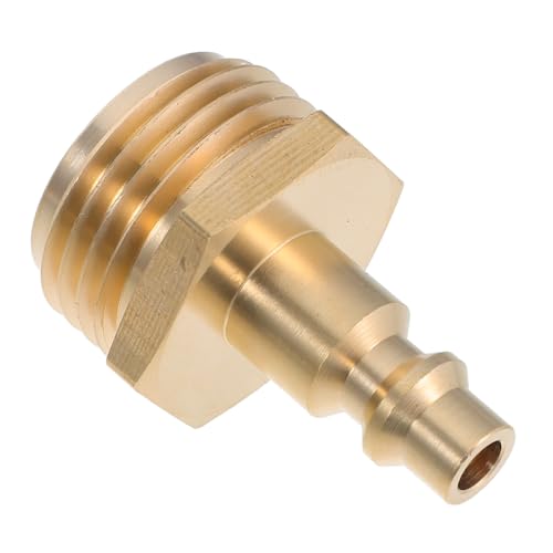 OFFSCH Adaptador De Soplado para Compresor De Aire y Manguera De Jardín 3/4 Rosca Rápida para Caravanas y Autocaravanas Diseño Reducido y Conexión Segura Dorado