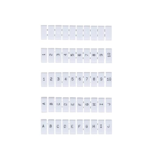 10Pcs WSB Label for Spring Wire Connector with Standard Numbering Blank DIN Rail Terminal Block Accessories Zack Marker Strips(61-70)