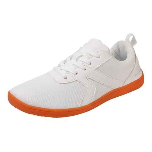 Generisch Zapatos de hombre cabeza ancha al aire libre descalzo zapatos casuales transpirables cómodos zapatos deportivos zapatillas hombre negro pareja, Blanco, 39 EU