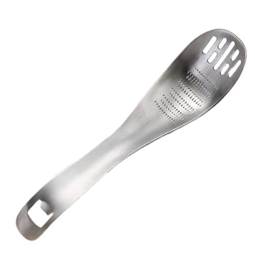 Chaies Outil de râpe à gingembre, moulin à ail - Cuillère de cuisine en acier inoxydable - Passoire, skimmer, pelle, ustensiles de cuisine, presse-purée pour usage domestique