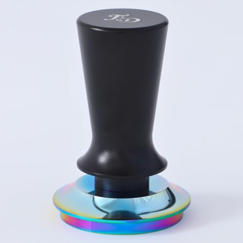 For Days 54mm Calibrated Tamper for Espresso Machines, 20 lbs Spring-Loaded Coffee Tool for Baristas with a Stainless Steel Flat Base, Fits 54mm Portafilters and Breville (Black Handle)