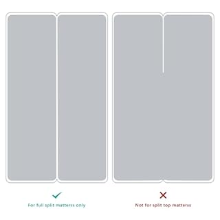 Split King Mattress Protector Pad Waterproof Quilted, Breathable & Cooling Split King Mattress Cover Fitted for Adjustable Bed with Deep Pocket Up to 14", (White)