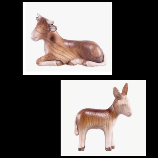 ArteSacraCaravaggio Weihnachtskrippe "FIDES", 10 cm, bestehend aus 16 Teilen, geschnitzt aus Holz von Valgardena von Hand dekoriert, handwerkliche Produktion