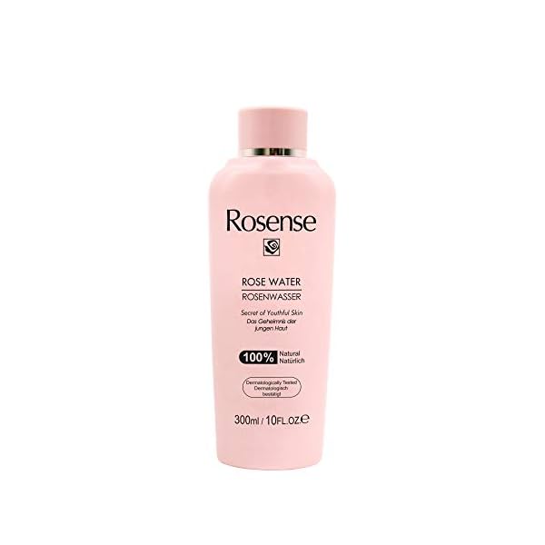 Rosense Rosenwasser 300 ml – feuchtigkeitsspendendes Gesichtswasser zur Gesichtsreinigung Gesichtspflege 100% naturrein…