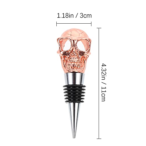 Tapones para botellas de vino de calavera, aleación de zinc elegante 8