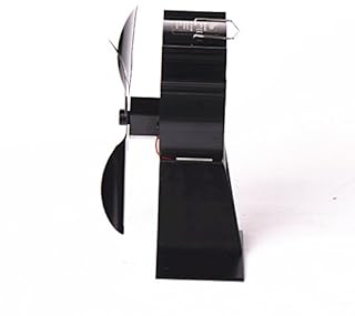 VODA Wood Stove Fan New Designed 4 Blades Heat Powered Fans for Wood Burning Stoves/Log Burner/Fireplace(Black)