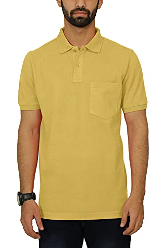 Image of Celsius Men's Half Sleeve Classic Solid Pique Polo with Pocket