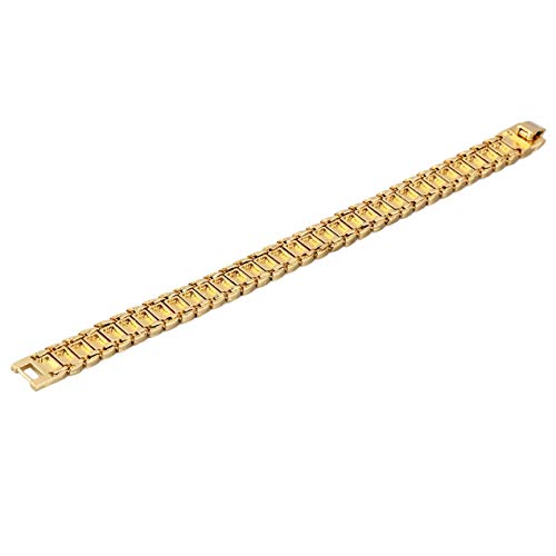 Jullynice Bracelete masculino banhado a ouro 18 K design moderno pulseira vintage elos para decoraçã