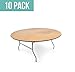 EventStable Titan Series Wood Folding Table, 60'' Round, Heavy Duty Outdoor Dining Table, Foldable Tables for Events, Restaurants, Banquets, 10-Pack