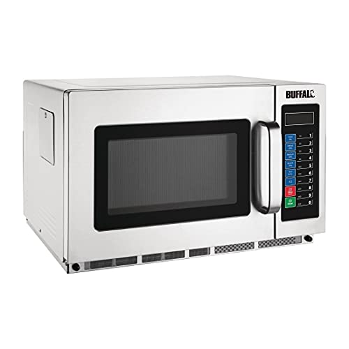 Buffalo FB864 Stainless Steel Programmable Commercial Microwave Oven, 34L, 368mm x 528mm x 574mm