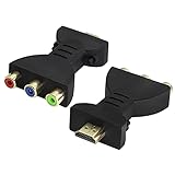 ZHITING 2PCS HDMI-Stecker auf 3 Cinch-Buchse Composite AV-Audio-Videoadapter Konverter für TV