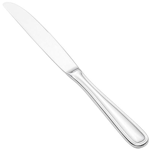 Soro Essentials- Set of 12 - Stainless Steel Simplicity Hollow Handle Table Knife - Mirror Polished Flatware Cutlery Utensil Durable Home Kitchen Eating Tableware Dishwasher Safe