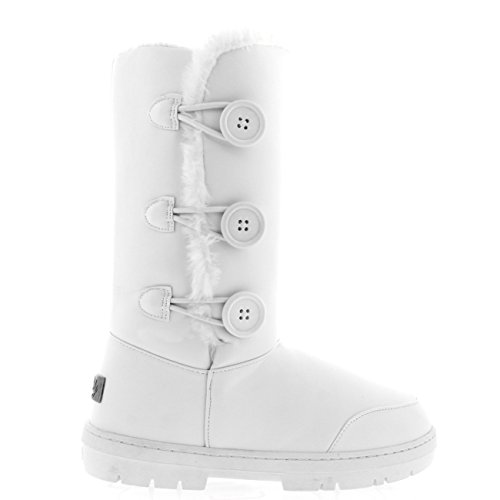 Donna 3 Classico Pulsante Pioggia Foderato di