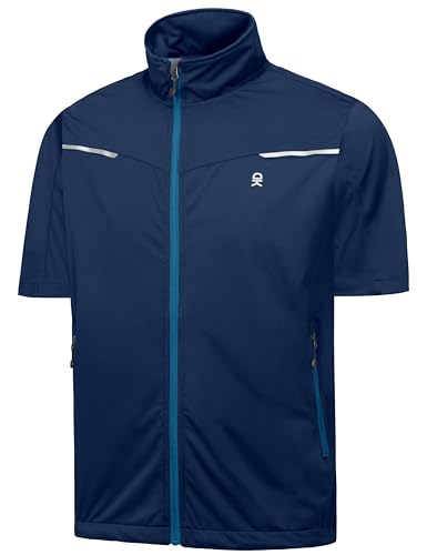 Little Donkey Andy Men's Lightweight Softshell Vests Short Sleeve Jackets for Golfing Hiking Running