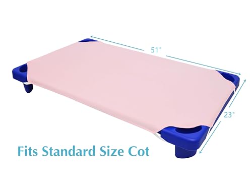 Image of American Baby Company Cot Sheet for Daycare Standard Size 23 inch x 51 inch - Soft & Breathable Microfiber Cot Sheet for Daycare and Preschool, Pink
