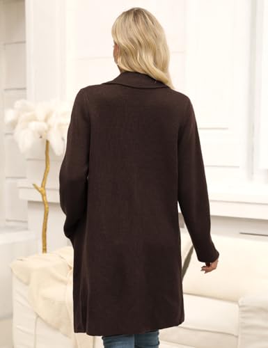 Image of CiCiBird Women Fall Long Cardigan Sweater Trendy Knit Jacket Coat Dressy Blazer Coatigan