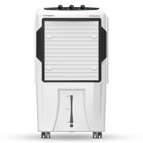 Image of Crompton Optimus Desert Air Cooler 80L| High density honeycomb| Auto fill| Water Level indicator| Fully collapsible Louvers| 4 way Air deflection| Humidity control| Cooling mode & Auto Swing