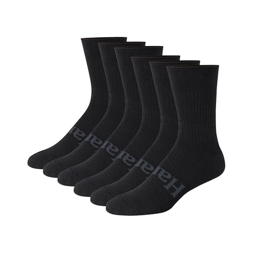 Hanes Men's Originals Supersoft Crew Socks, Stretch Crew Socks For Men, 6-12, 6-Pairs