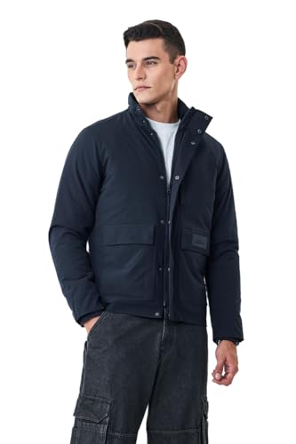 Image of SNITCH Men Casual Jacket | Regular Fit Textured Pattern With Lapel Collar & Full Sleeve | Polyester Blend Zip Closure For Everyday Street Style & Layering