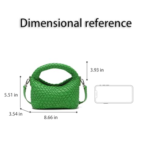 Small Size Woven For Women HOBO Tote Bag Stylish Luxury Detachable Shoulder Strap Girls Top Handle Travel Phone Crossbody Bag2
